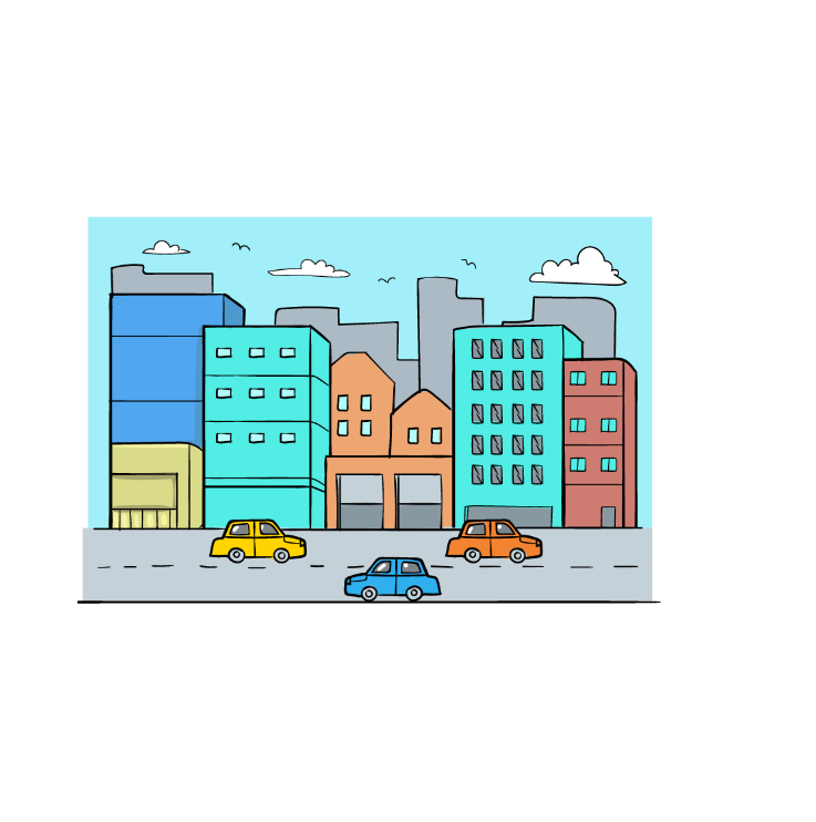 Auto How to draw a city