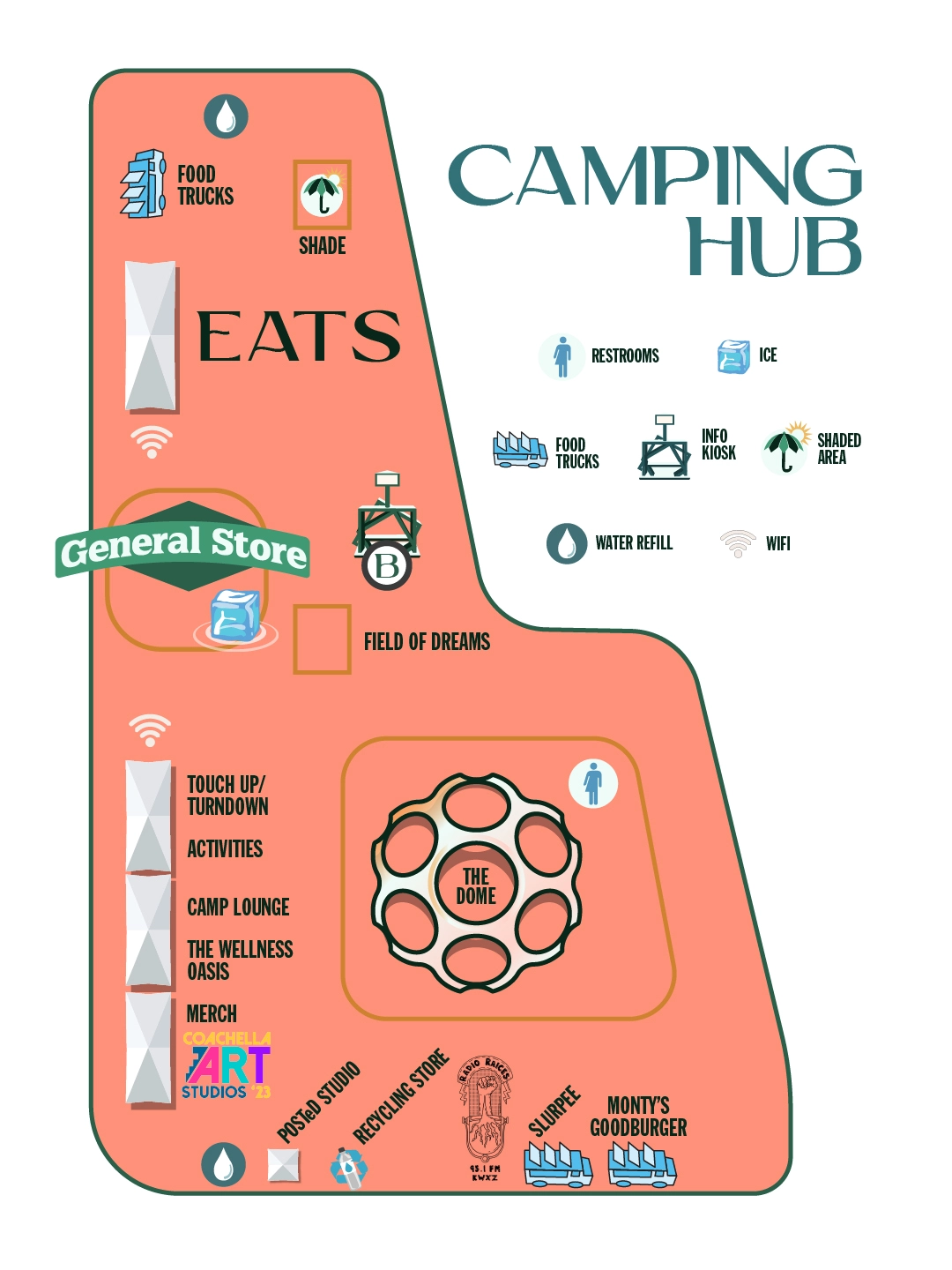 Coachella Camping Center Hub Ground Map