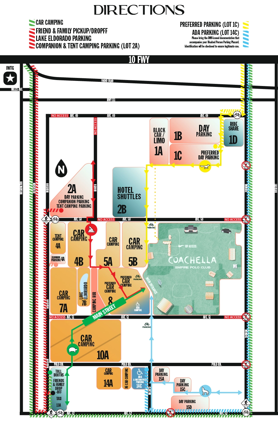 Coachella Direction Ground Map