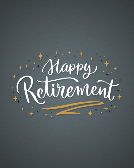 happy retirement with sendwishonline.com simple text
